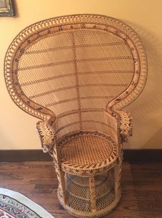 Vintage Rattan Peacock Chair