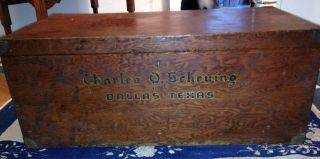 Vintage - Early 20th Century Texas Handmade Blanket Box/trunk - World War I?