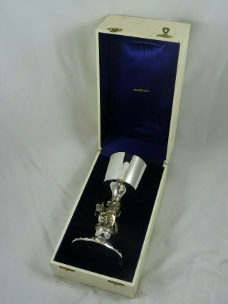 Magnificent,  Boxed,  Solid Silver `rampant Lion ` Wine Goblet,  1977,  448gm