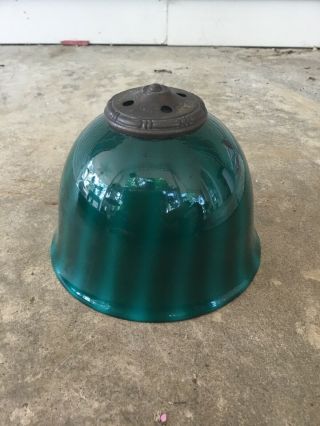 Antique Emeralite Jr Junior Glass Over Enamel Lamp Light Shade