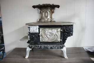 Antique Salesman Sample Cast Iron Stove Buck Junior Two
