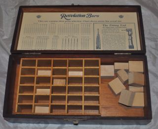 S.  S.  White Dental Mfg Co Vintage Dentist Dentistry Box,  Revelation Bur