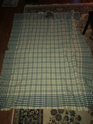 Civil War Era Late 1800s Wool Lightweight Blanket Handsewn Hems