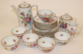 Franziska Hirsch Dresden Flowers Coffee Service/dessert Set