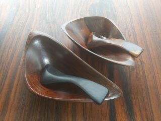 Mid Century Pair Emil Milan Emilan Salt Cellars Spoons Dishes