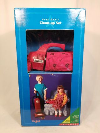 Vintage Dirt Devil Junior Kids Childs Toy Up Set Vacuum Handheld & Upright