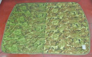 Vtg 1968 Vietnam War Erdl Camo Us Military Army Usmc Poncho Liner Woobie Blanket