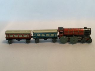 Vintage Tin Litho Windup Train Set Made In Japan Circa 1930’s