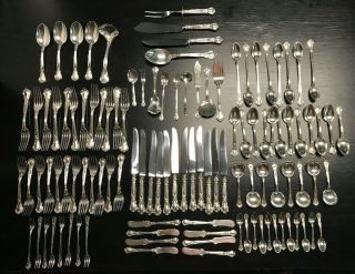 110 Pc Sterling Silver Gorham Chantilly Set W Servers No Monograms Pat 1895
