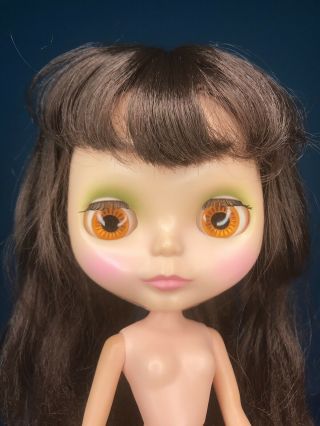 1972 Vintage Kenner Blythe Brunette Doll W Wispy Bangs