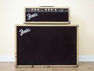 1962 Fender Bassman 6g6b Blonde Brownface Vintage Piggyback Tube Amp Oxford 12m6