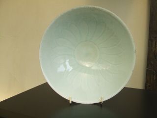 Chinese Porcelain Song Dynasty Qingbai Lotus Incised Footed Bowl Circa 1200