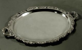 Poole Sterling Tea Set Tray C1950 Crest Of Windsor - 150 Oz.