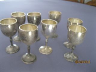 Vintage Antique Sterling Silver Wine Goblets 5 " Tall