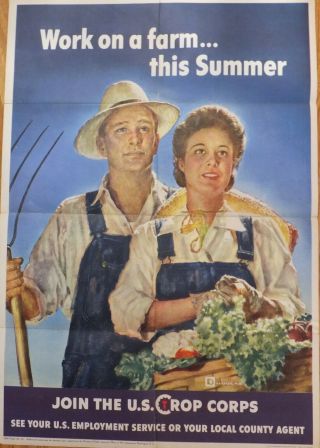 Ww 11 Poster,  Work On Afarm This Summer