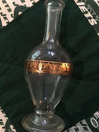 Antique Bud Gold Leafed Vase.  Beautifu Design On Vase 8”h Check Pictures