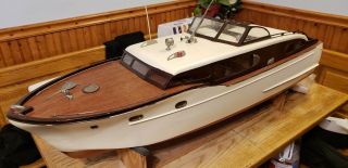 Vintage Dumas/ Sterling R/c 42 Ft Chris Craft Corvette Wood Model 48 " Long