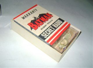 Vtg 1966 Rare Batman Micro Radio All Paperwork & Card
