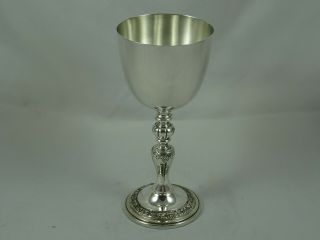 Garrard & Co,  Solid Silver Wine Goblet,  1972,  193gm