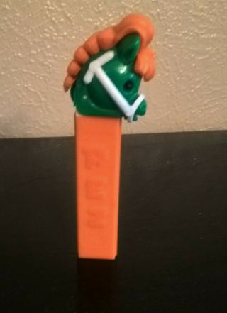 Vintage Horse Pony Pez Dispenser Rare Orange & Green Color Variation No Feet