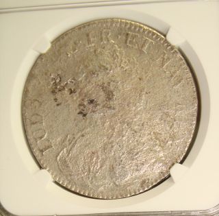 1762 La Dromadaire Shipwreck Recovered 1726 - A France Silver Ecu Ngc