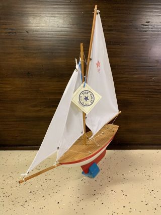 Vintage Star Yacht Sy5 Southern Cross 24 " Pond Yacht W/ Stand Toy Pond Boat