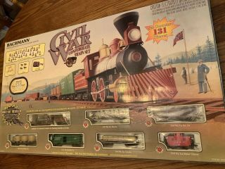 Vintage Bachmann Civil War Ho Train Set & Soldiers Confederate 00630