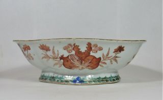 Antique Chinese Porcelain Footed Dish Bowl