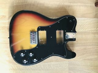 1974 Fender Telecaster Deluxe Custom Body Sunburst Parts Project Vintage