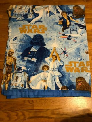 Vintage Star Wars Blanket 87 " X 63 " Hard To Find