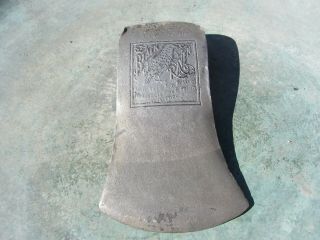 Vintage Kelly Axe Mfg.  Co.  Embossed Black Raven Axe