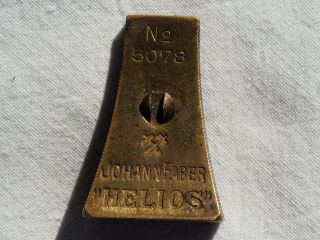 Vintage Bronze Pencil Sharpener Johann Faber " Helios " №5078 Germany (1)