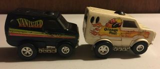 Two Vintage Ohio Art Van Nationals Drag Vans,  Orange Peel & Vanished (vans Only)