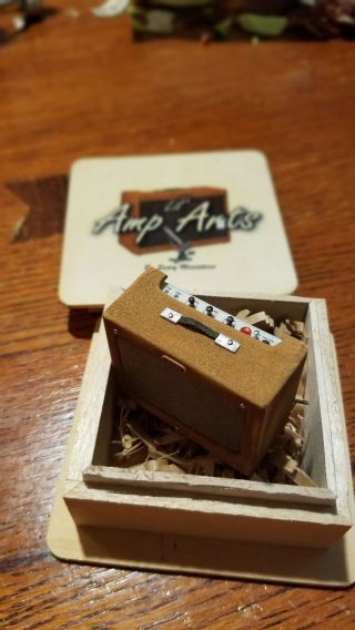 Lil Amp Arts Ooak 1/12 Scale Vintage Fender Tweed Deluxe Amp