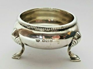 Heavy Antique Solid Silver Salt Cellar William Hutton Sheffield 1908 44gms
