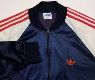 Vintage 1980s Adidas Navy White Red Stripe Trefoil Usa Men 