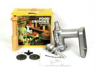 Kitchenaid Vintage Food Chopper Meat Grinder Attachment Hobart - Fg Metal Rare
