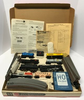 Vintage Gilbert American Flyer Electric Train Set Ho,  Wabash Cannonball Orig Box
