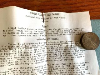 Vintage Chanin Utility Coin Vanish - Brass