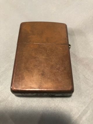 Vtg Solid Copper Zippo Lighter C 03 Patina
