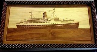 Marquetry Veneer Framed Art Work Tss Stephan Batory