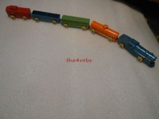 Vintage Barclay 5 Piece Train Set Nycrr Locomotive