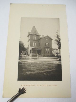 Residence Of Chas Davis,  Saugerties From 1893 Art Work Of Ulster County Ny